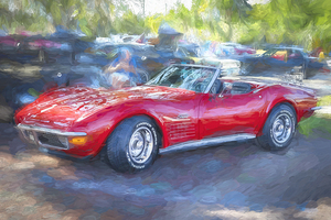 1971 Red Chevrolet C3 Corvette x 15