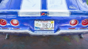  1973 Blue & White Chevrolet Camaro Z28 X 4