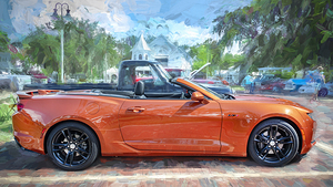 2023 Chevrolet Vivid Orange LT1 Camaro Convertible X1 4