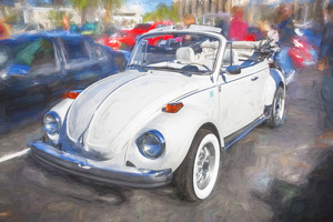  1974 White Volkswagen Beetle Convertible VW Bug X101