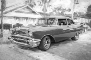 1957 Blue Chevrolet 150 2-door Station wagon X 106