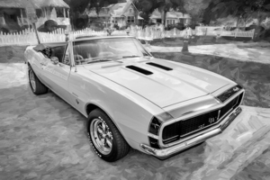  1968 Yellow Chevrolet Camaro Sports Convertible 327 X109