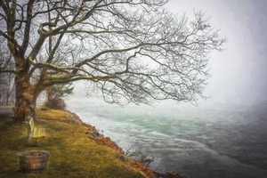 Old Bench Green Pond New Jersey Winter X100