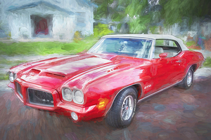 1972 Red Pontiac GTO Convertible X1 4