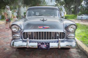 1955 Gray Chevrolet Bel Air Station Wagon X2 9