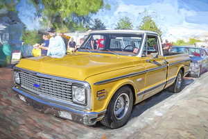 1971 Yellow Chevy Pickup Cheyenne C10 X15 9