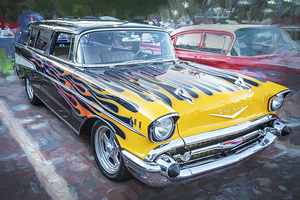 1957 Black Chevrolet Bel Air Nomad Station Wagon X1 4