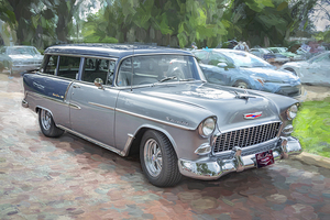 1955 Gray Chevrolet Bel Air Station Wagon X2 13