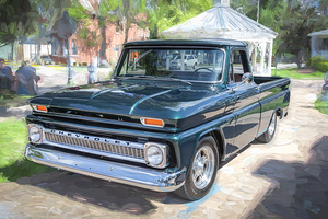 1966 Dark Green Chevrolet Custom C10 Pick Up Truck X1 4