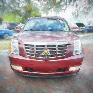 2008 Maroon Cadillac Escalade ESV Platinum X1 4