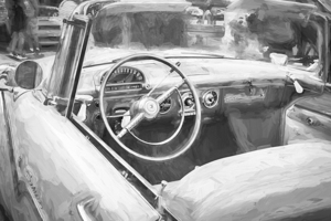 1955 White Blue Ford Fairlane Skyliner X100 17