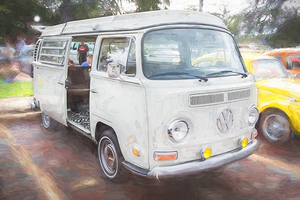 1971 Tan Volkswagen Bus Camper Van X2 9