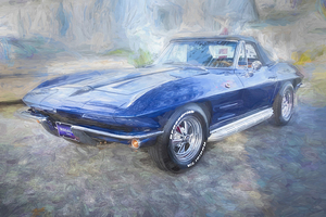 1963 Blue Chevy Corvette Convertible X140 1