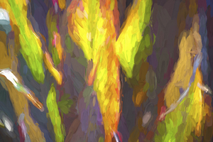 Ginger Leaves Abstract X100