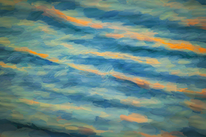 Blue Water Abstract Merritt Island National Refuge Sunset Florida X101