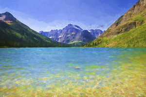 Grinnel Lake Glacier National Park  X101