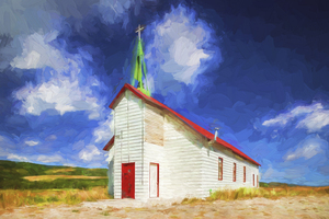 Rural Church Glacier National Park X101