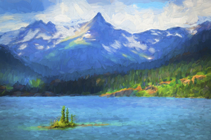 Wild Goose Island Glacier National Park X101