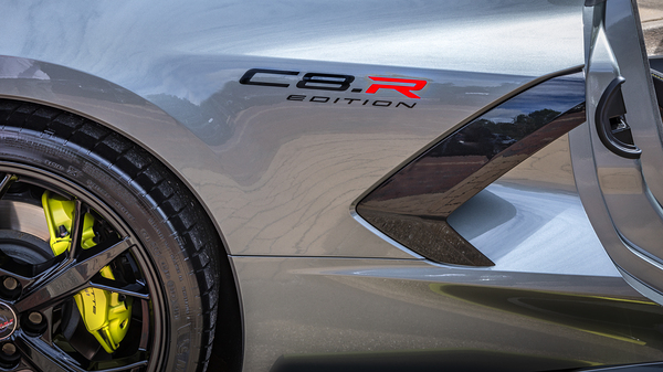 2023 Silver R Corvette Stingray C8 X 2 Print