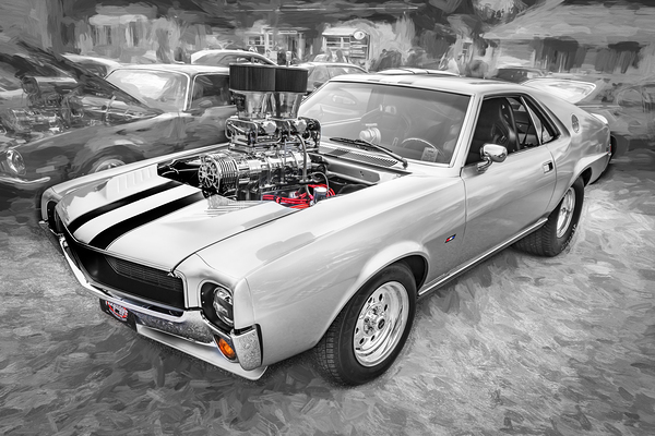 1968 Silver AMC AMX X 2 Print