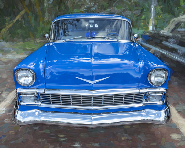 1956 Blue Chevrolet Bel Air Nomad Station Wagon X 6 Print