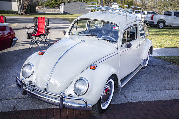 1971 Tan Volkswagen Beetle X 3 Print