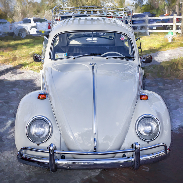 1971 Tan Volkswagen Beetle X 6 Print