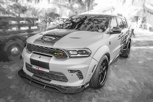 2021 Green Dodge Durango Hellcat SRT X 2 Print
