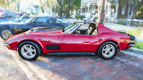 1971 Red C3 Corvette x1 2 Print