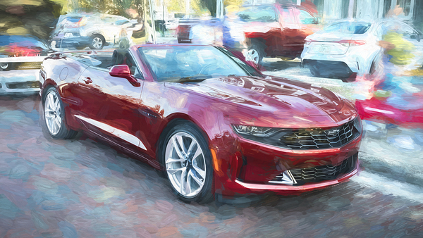 2023 Red Chevrolet Camaro Convertible X 4 Print