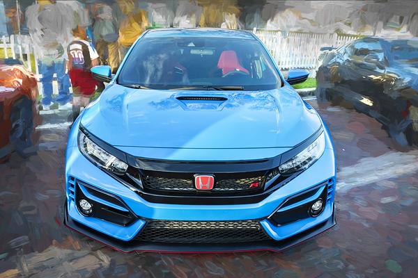 2020 Blue Honda Type R X100 2 Print