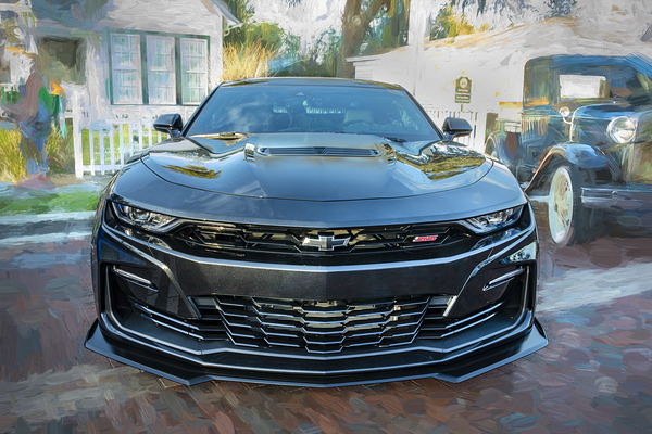 2019 Black Chevrolet Camaro SS LT1 X 6 Print