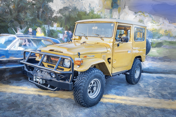 1978 Yellow Toyota Landcruiser X 5 Print