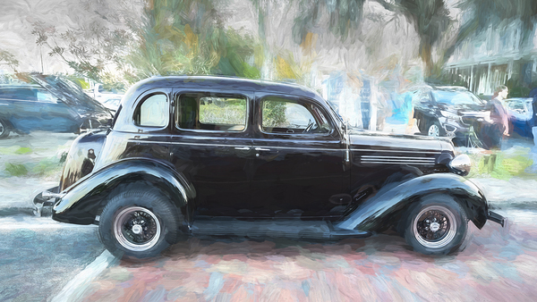 1935 Black Plymouth PJ Deluxe X 6 Print