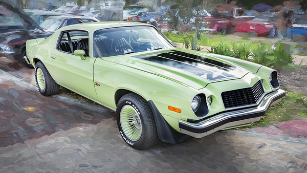 1974 Green Chevrolet Camaro Z28 x100 4 Print