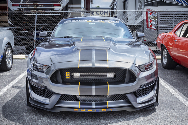 2016 Gray Ford Shelby Mustang GT350 X 4 Print
