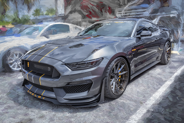 2016 Gray Ford Shelby Mustang GT350 X 2 Print