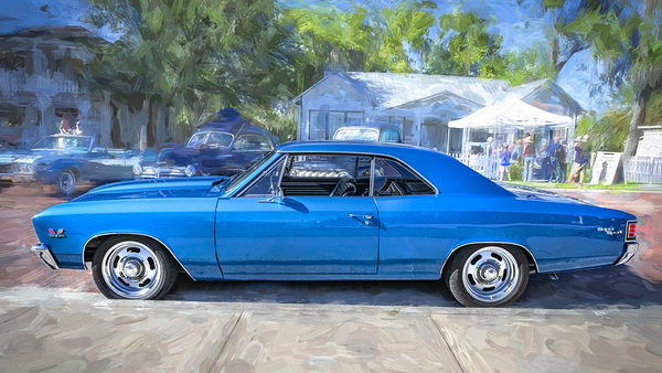1967 Blue Chevy Chevelle SS 396 X1 4 Print