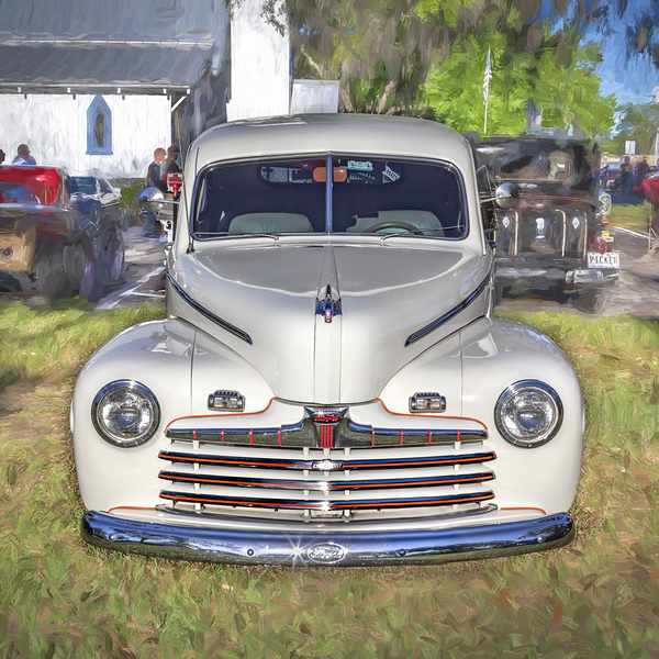 1946 White Ford Super Deluxe Coupe X1 10 Print