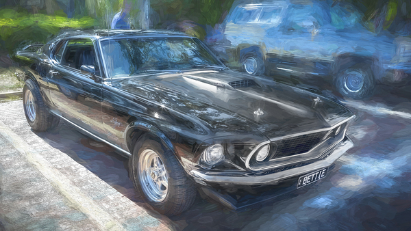 1969 Ford Mustang Fastback Mach 1 X 5 Print