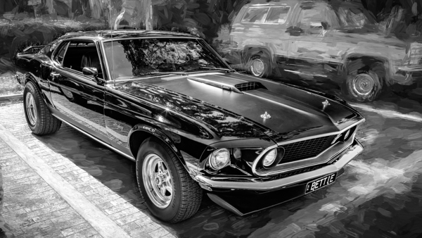 1969 Ford Mustang Fastback Mach 1 X 4 Print