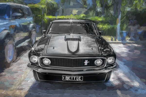 1969 Ford Mustang Fastback Mach 1 X 8 Print