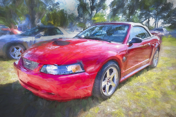 2004 Red Ford Mustang Mach 1 40th Anniversary X 8 Print