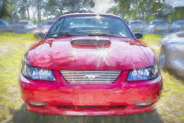 2004 Red Ford Mustang Mach 1 40th Anniversary X 7 Print