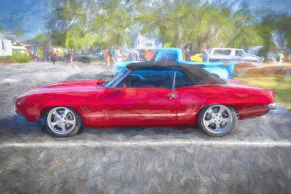 1969 Red Camaro Convertible X 11 Print