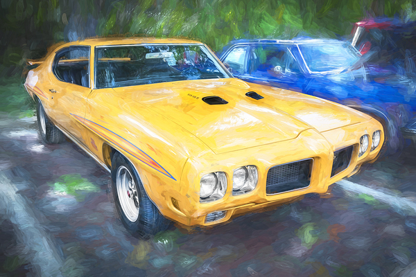  1970 Orbit Orange Pontiac GTO Ram X 13 Print