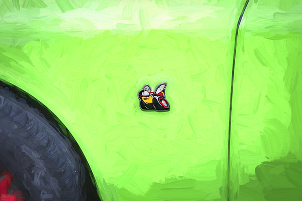 2020 Green Dodge Challenger Hemi RT Shaker X2 16 Print