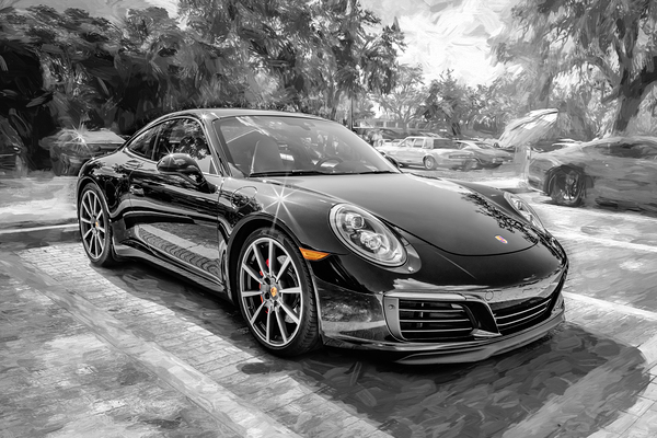 2017 Black Porsche 911 X 1 Print