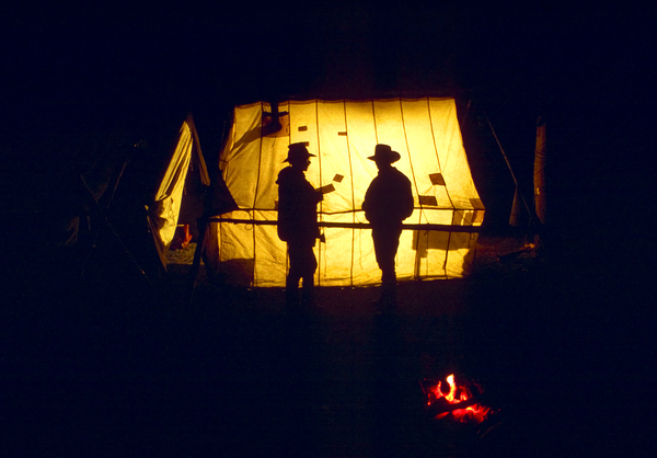 Marshall and Jim Yellowstone Cooktent X100 Print