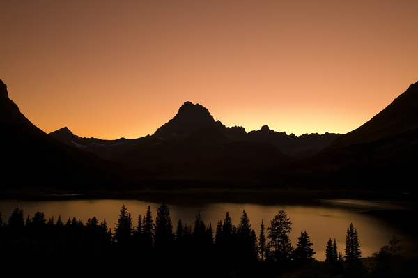 Sunset Swift Current Lake Glacier National Park X100